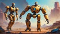 Desert Patrol Robots Royalty Free Stock Photo