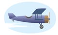 1920\'s biplane, retro airplane, vector illustration