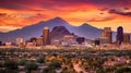 desert phoenix arizona skyline Royalty Free Stock Photo