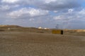 Desert Plain with Distant Structures in Cairo, Egypt Royalty Free Stock Photo