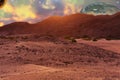 Desert planet landscape in science fiction Still as Composing