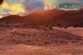 Desert planet landscape in science fiction Still as Composing
