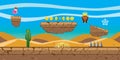 Desert Platform Game Background