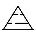 Desert pyramid icon outline vector. Ancient egypt