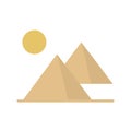 Desert, pyramid icon. Simple color vector elements of wilderness icons for ui and ux, website or mobile application