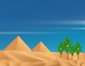 Desert and Pyramids Royalty Free Stock Photo