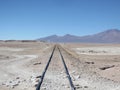 Desert Railroad Tracks Royalty Free Stock Photo