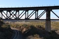 Desert railway bridge crossing