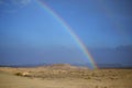 Desert Rainbow in Mitzpe Ramon, Negev desert, crater, in Israel, Near East Royalty Free Stock Photo