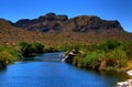 Desert River Fisherman Royalty Free Stock Photo