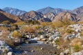 Desert river flowing at Whitewater Preserve