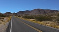 Desert road ahead of Death Valley National Park