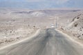 Desert road on Atacama, Chile Royalty Free Stock Photo