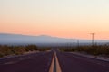 Desert road in Death Valley National Park, Royalty Free Stock Photo