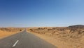On the desert road Royalty Free Stock Photo