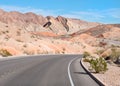 Desert road, Lake Mead, Nevada Royalty Free Stock Photo