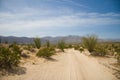 Desert Road to Borrego Badland Royalty Free Stock Photo