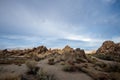 Desert rock formations with clouds in Eastern Sierra Nevadas California Royalty Free Stock Photo