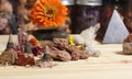 Desert Rose Rocks From Oklahoma on Meditation Table