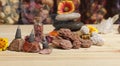 Desert Rose Rocks From Oklahoma on Meditation Table Royalty Free Stock Photo