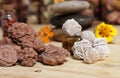 Desert Rose Rocks From Oklahoma on Meditation Table