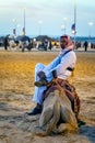 Desert safari camel ride festival in Abqaiq Dammam Saudi Arabia. January 4th Year 2019 Royalty Free Stock Photo