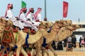 Desert safari camel ride festival in Abqaiq Dammam Saudi Arabia.This Photo was taken Month of January 4th Year 2020 Royalty Free Stock Photo