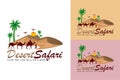 Desert safari vector icon logo