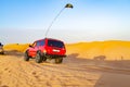 Off road vehicles Lehbab desert safari Dubai  UAE Royalty Free Stock Photo