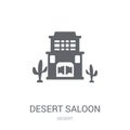 Desert saloon icon. Trendy Desert saloon logo concept on white b