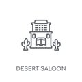 Desert saloon linear icon. Modern outline Desert saloon logo con