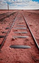 Abandoned railroad track