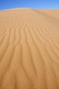 Desert sand dune with blue sky Royalty Free Stock Photo