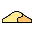Desert sand icon vector flat