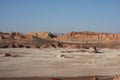 Desert sand, salt and rocks