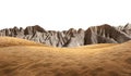 Desert sand with stone mountain Royalty Free Stock Photo