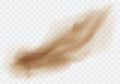 Desert sandstorm, brown dusty cloud on transparent Royalty Free Stock Photo