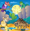 Desert scene with various animals 2