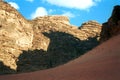 Desert scene, Wadi Rum, Jordan Royalty Free Stock Photo