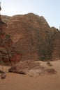 Desert scene, Wadi Rum, Jordan Royalty Free Stock Photo