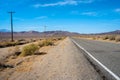 Desert scenic road in Death Valley with mountain backdrop, California, USA. Amazing natural panorama Royalty Free Stock Photo