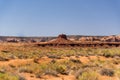 Desert scrub, Mesa`s and Buttes Monument Valley Arizona Royalty Free Stock Photo
