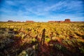 Desert Shadows and Mesas in Monument Valley with Photographer Silhouette Royalty Free Stock Photo