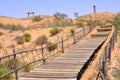 Wood Walkway in Tengger Desert Royalty Free Stock Photo