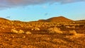 Desert and small volcano at sunset inTenerife