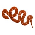 Desert snake icon, cartoon style