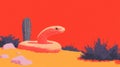 A Desert Snake Illustration Royalty Free Stock Photo