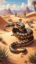 Desert Snake in Sandy Landscape Royalty Free Stock Photo