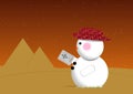 Desert Snowman