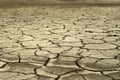 Desert soil with cracks pattern on dry clay Royalty Free Stock Photo